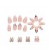 NA094 - Light Brown 3D Floral Nails